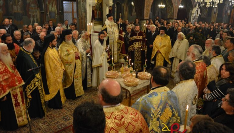 Πανηγυρικός Αρχιερατικός εσπερινός στον Ι. Ναό Αγίας Βαρβάρας Τρίπολης (ΦΩΤΟ)