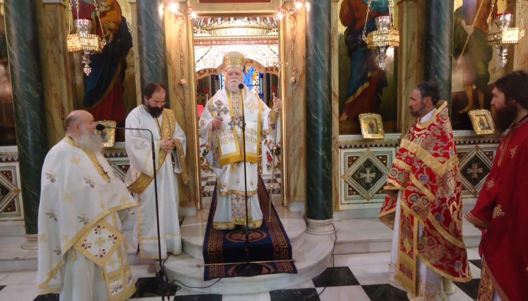 Ο Κορωνείας Παντελεήμων στον Ι. Ναό Αγ. Κωνσταντίνου Πειραιώς (ΦΩΤΟ)