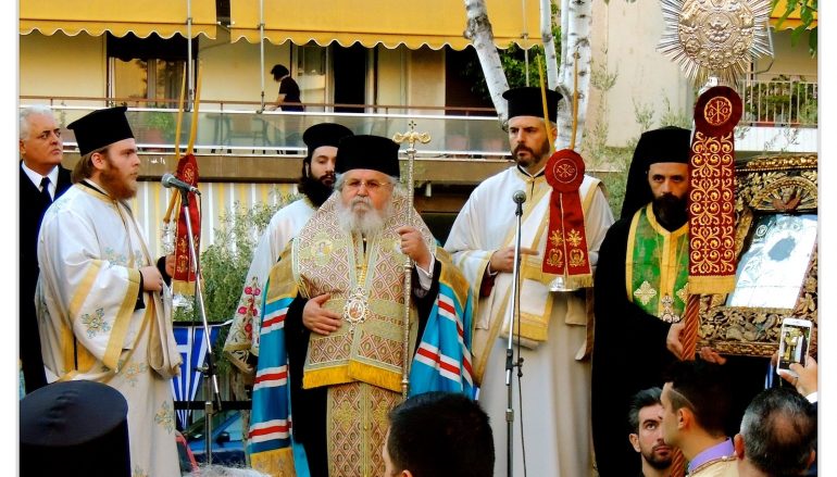 Ο Βύρωνας υποδέχθηκε την εικόνα της Παναγίας Χοζοβιωτίσσης (ΦΩΤΟ)