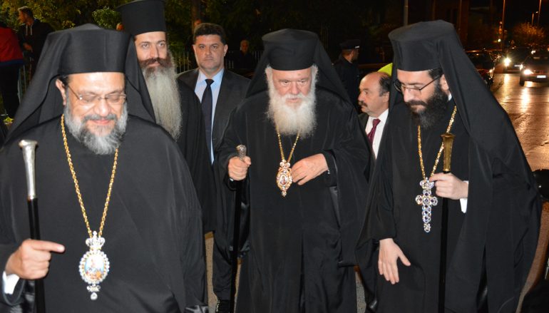 Ο Αρχιεπίσκοπος στον Εσπερινό ονομαστηρίων του Μητροπολίτη Μεσσηνίας (ΦΩΤΟ)