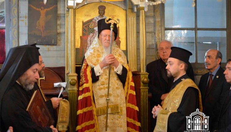 Ο Οικ. Πατριάρχης στη Σκήτη του Αγ. Σπυρίδωνος Χάλκης (ΦΩΤΟ)