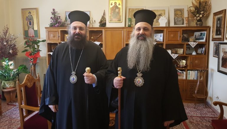 Επίσκεψη του Μητροπολίτη Τρίκκης στα Γραφεία της Ι. Μ. Σταγών (ΦΩΤΟ)