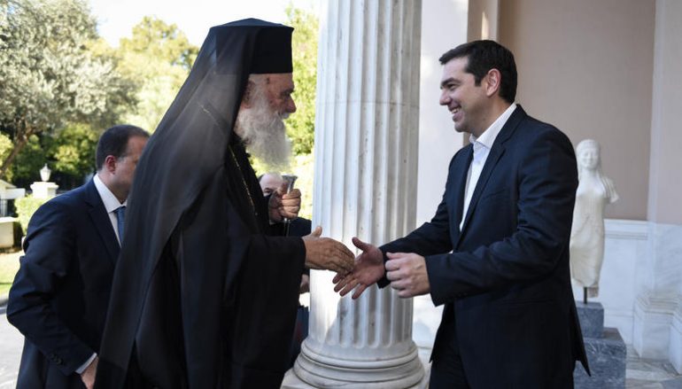 Τσίπρας προς Αρχιεπίσκοπο: «Η εθνική ομοψυχία θεμελιώνεται στη σύνεση και το διάλογο”