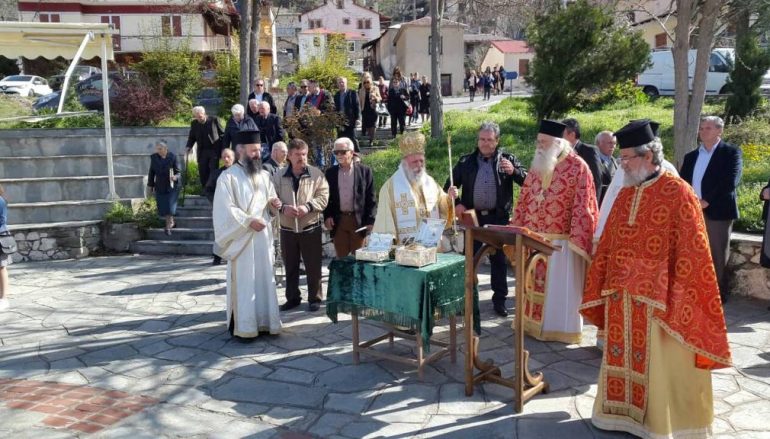 Ο Μητροπολίτης Γρεβενών στην Ι. Μονή Κοιμήσεως της Θεοτόκου Σπηλαίου