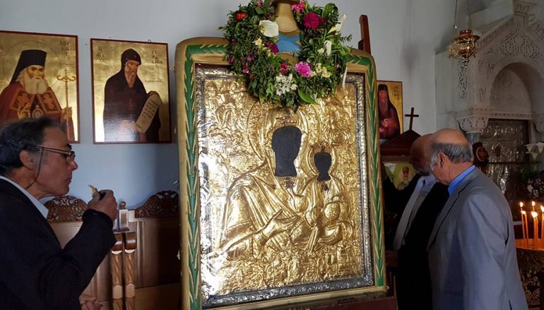 Η Παναγία Μυρτιδιώτισσα επέστρεψε στο Θρόνο Της (ΦΩΤΟ)