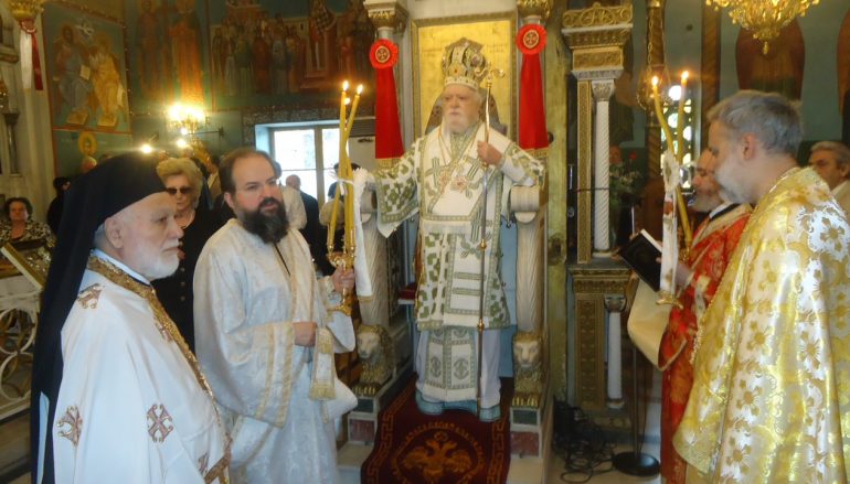 Ο Μητροπολίτης Κορωνείας στον Ι. Ν. Αγ. Κωνσταντίνου Κολωνού (ΦΩΤΟ)