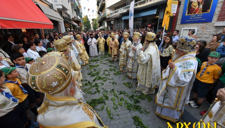 Παμπληθής Σύναξη στη Λιτανεία των Πολιούχων της Τρίπολης (ΦΩΤΟ)