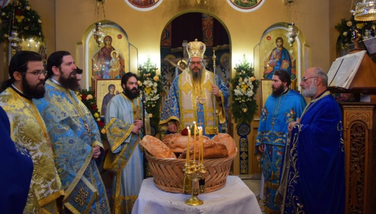 Ο Μητροπολίτης Λαρίσης στον Ι. Ναό Τιμίου Προδρόμου Τυρνάβου